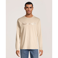 Timberland Men's Embroidered Long Sleeve T-Shirt Front_Flat