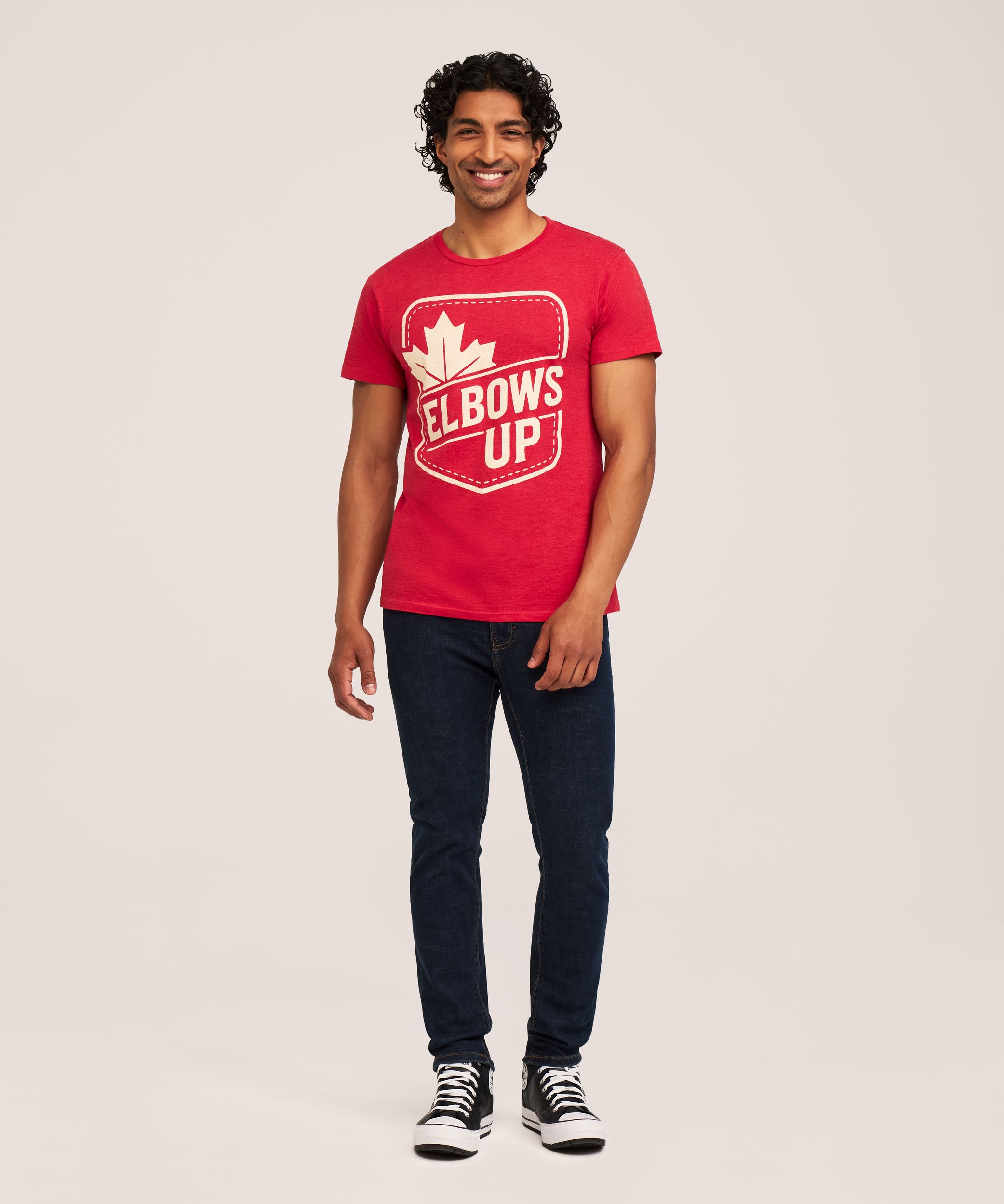 T-shirt avec logo «Elbows Up» pour hommes