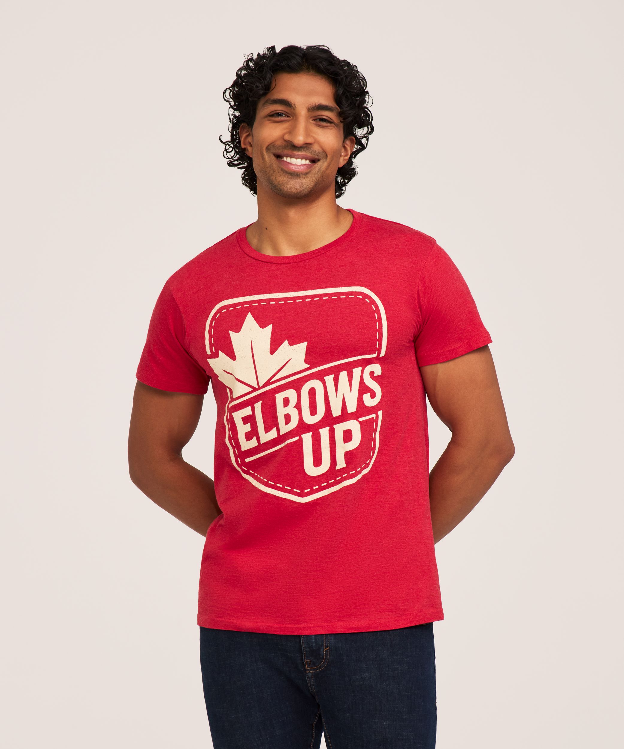 T-shirt avec logo «Elbows Up» pour hommes