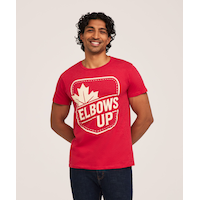 Logo T-Shirt Men's Elbows Up T-Shirt Front_Flat