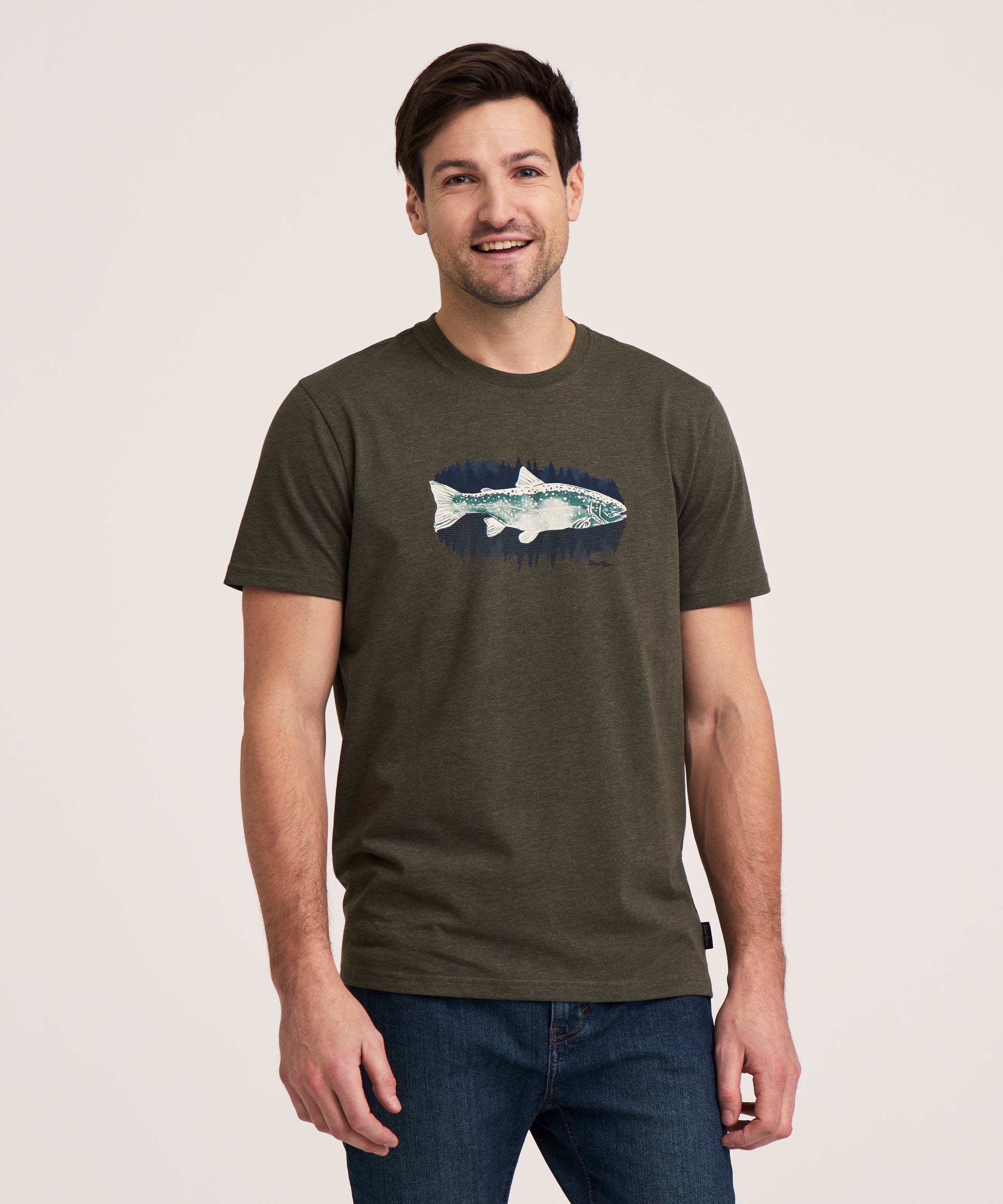 WindRiver Men's Short Sleeve Bear Graphic T-Shirt