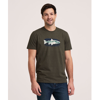 T-shirt graphique à manches courtes à motif d’ours pour hommes, WindRiver