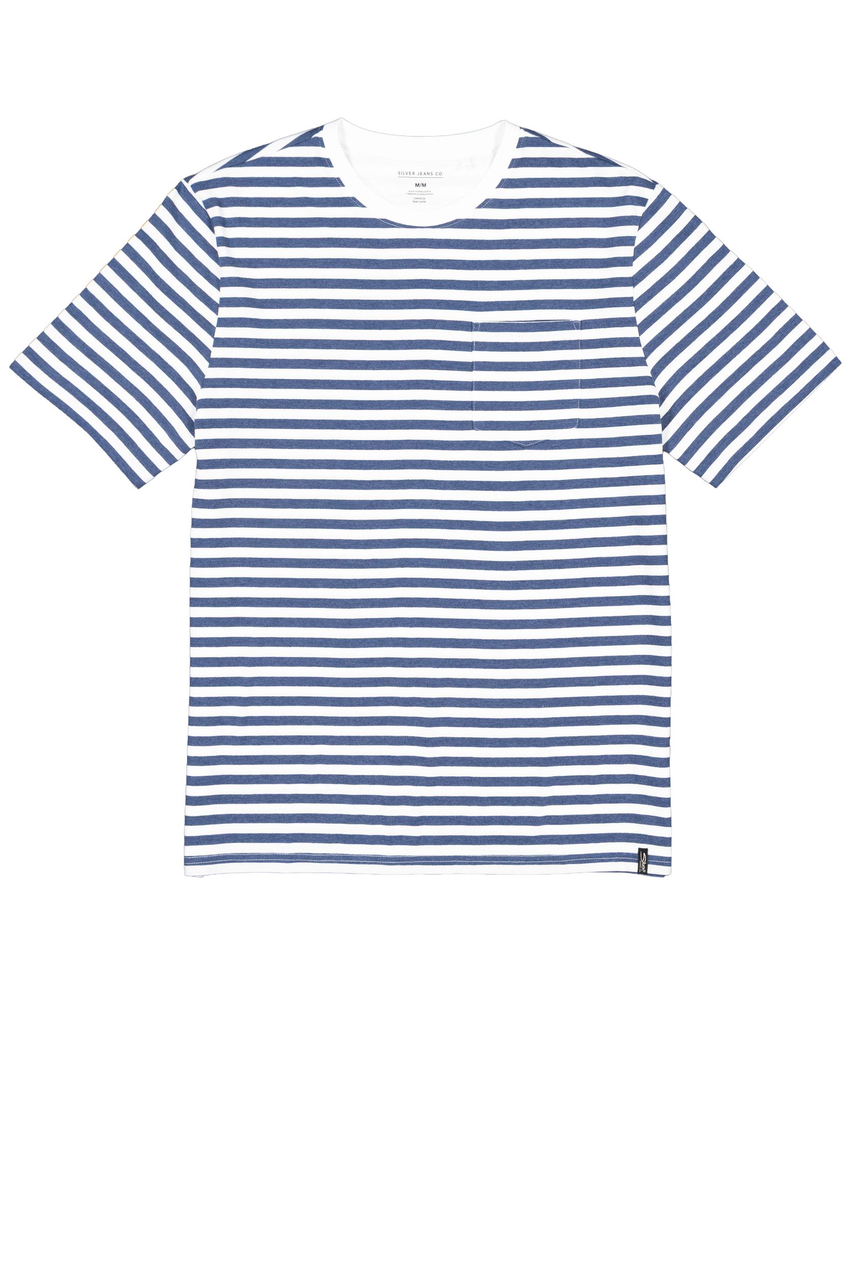 T-shirt à poche unique pour hommes, Silver