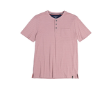 Silver Men's Short Sleeve Textured Henley