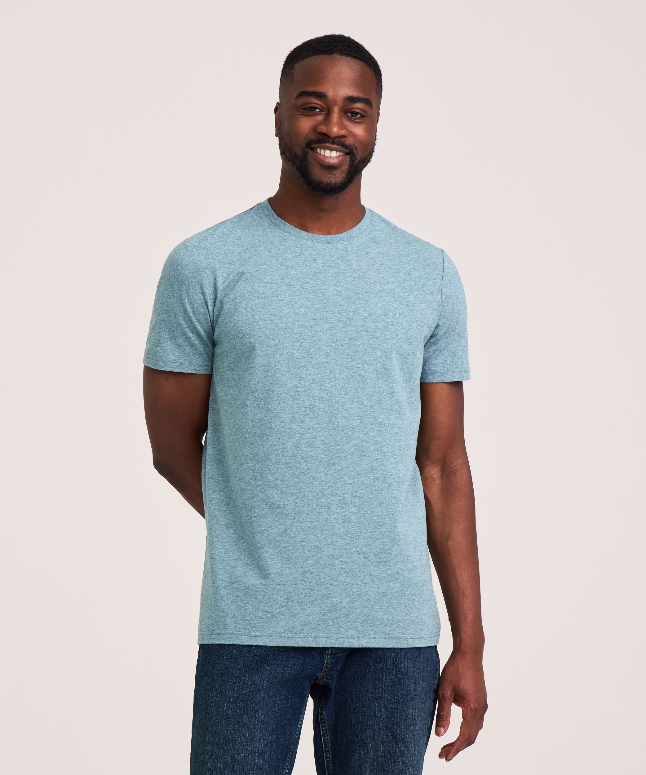 Denver Hayes Men's Stretch Modern Fit Crewneck T-Shirt