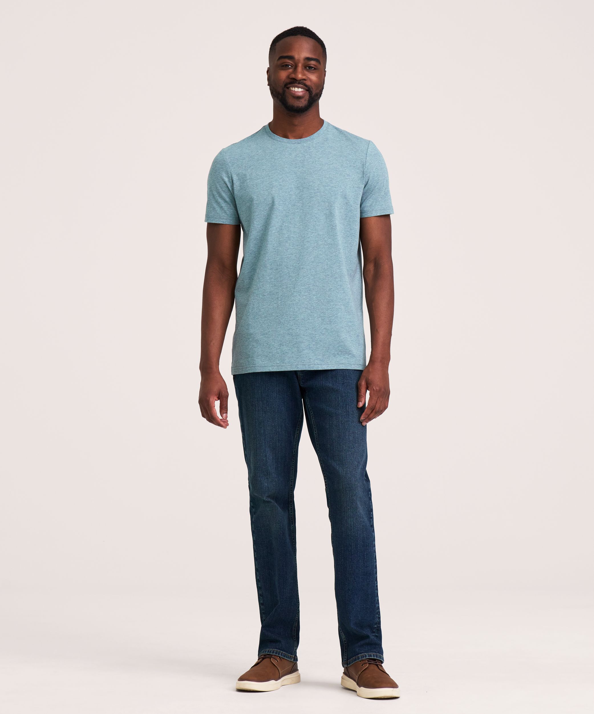 Denver Hayes Men's Stretch Modern Fit Crewneck T-Shirt