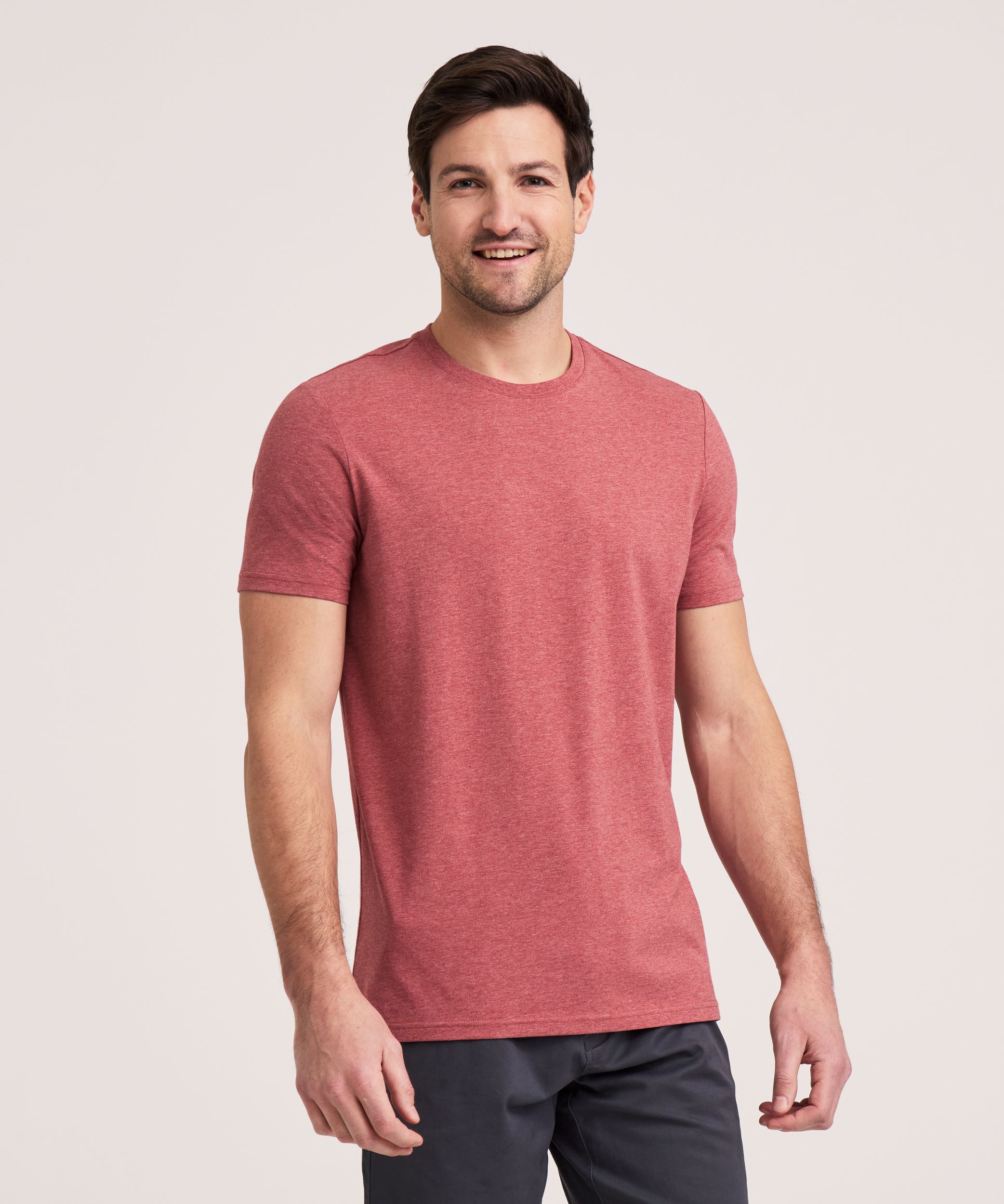 Denver Hayes Men's Stretch Modern Fit Crewneck T-Shirt