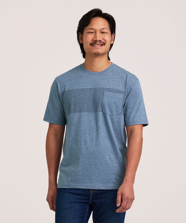 T-shirt léger avec poche et manches courtes pour hommes, Denver Hayes