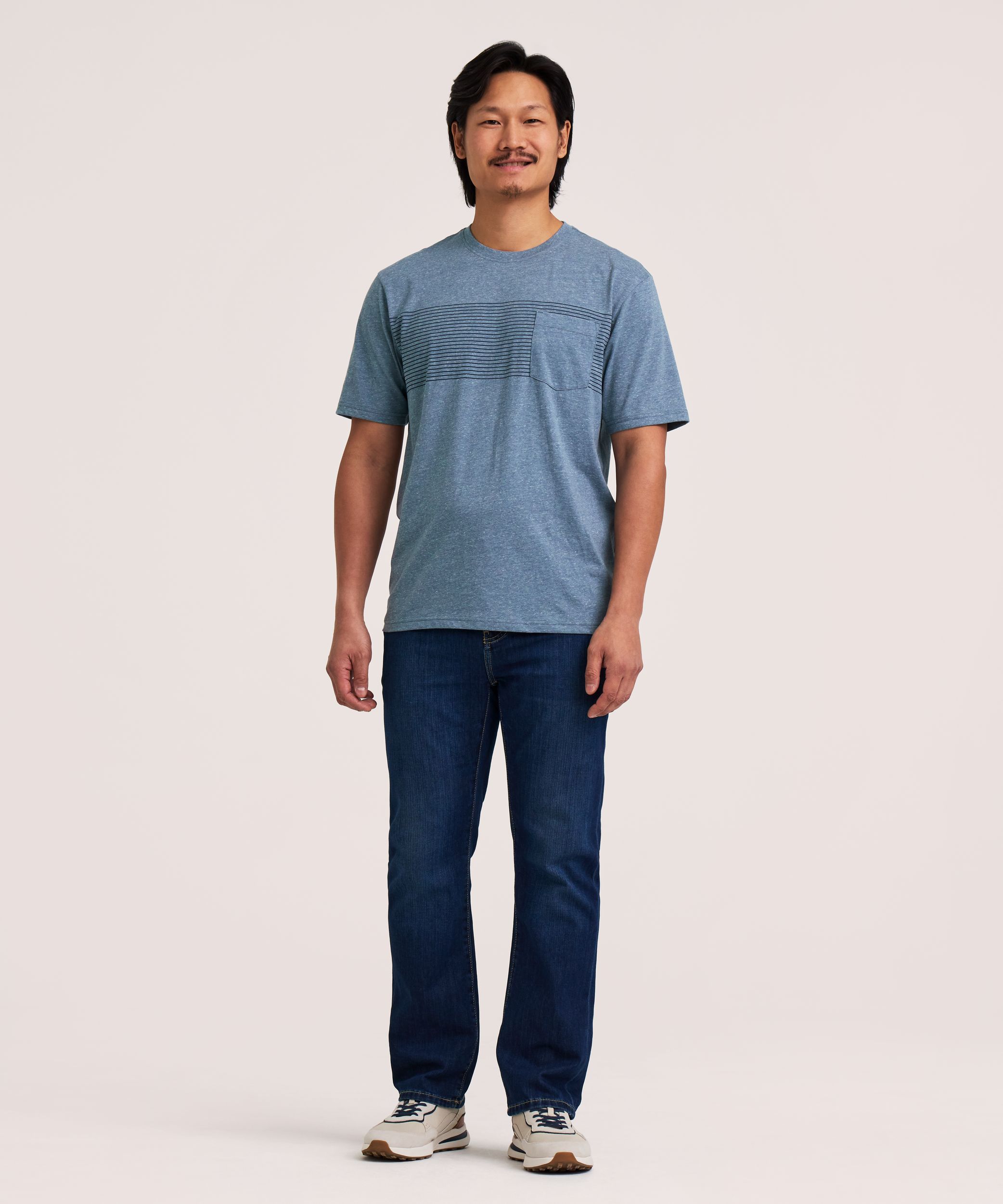 T-shirt léger avec poche et manches courtes pour hommes, Denver Hayes