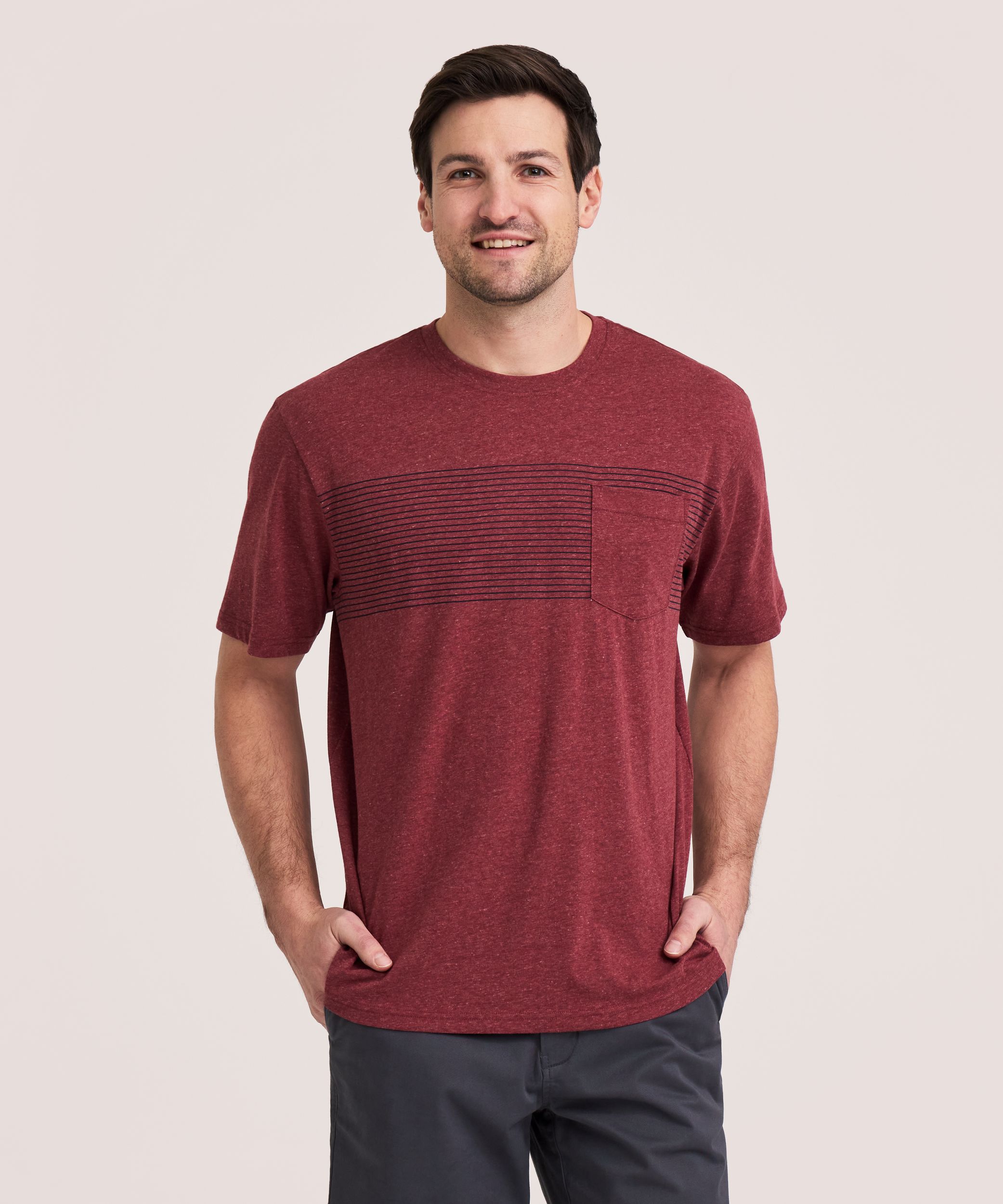 Denver Hayes Men's Short Sleeve Lightweight Pocket T-Shirt