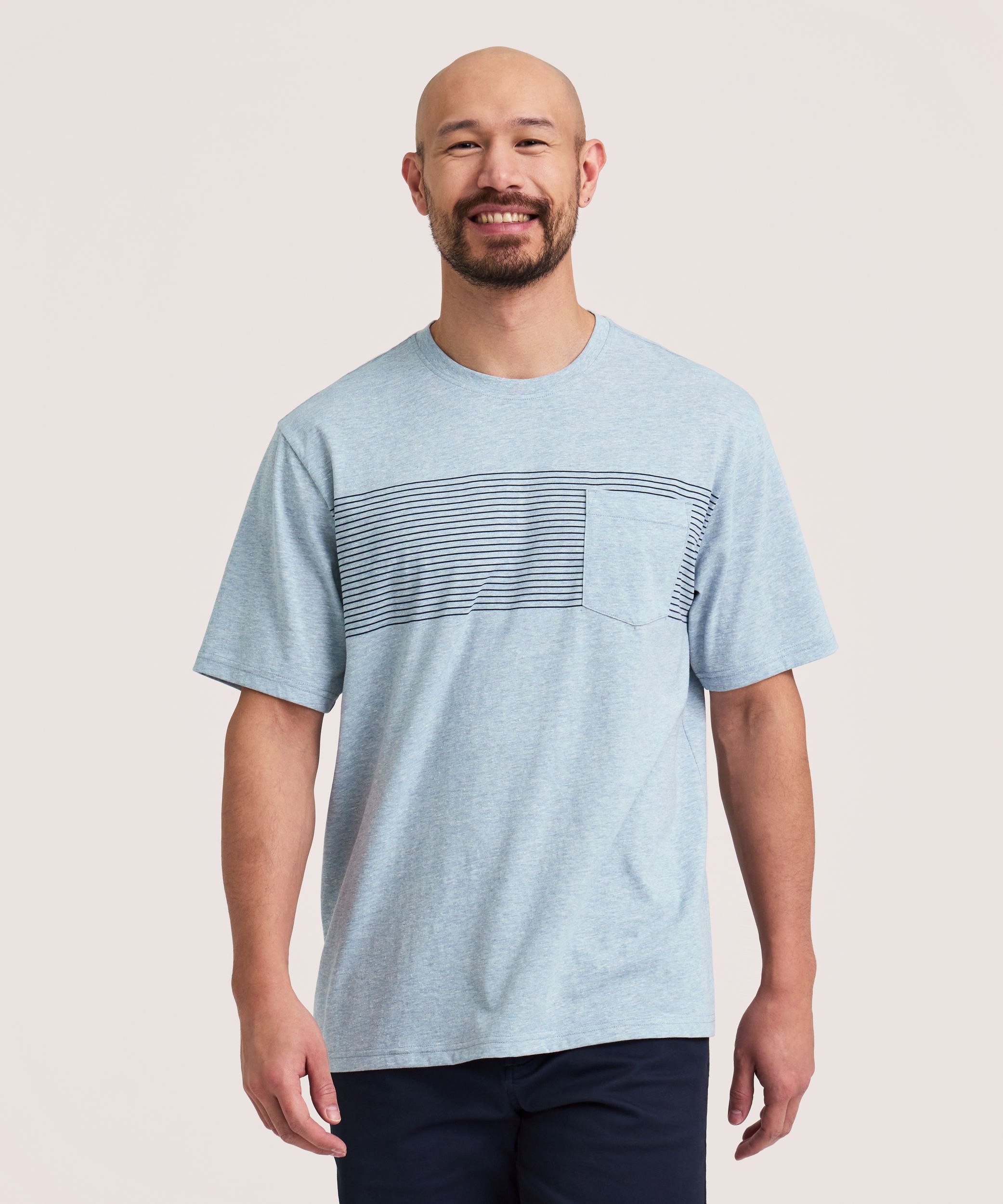Denver Hayes Men's Short Sleeve Lightweight Pocket T-Shirt
