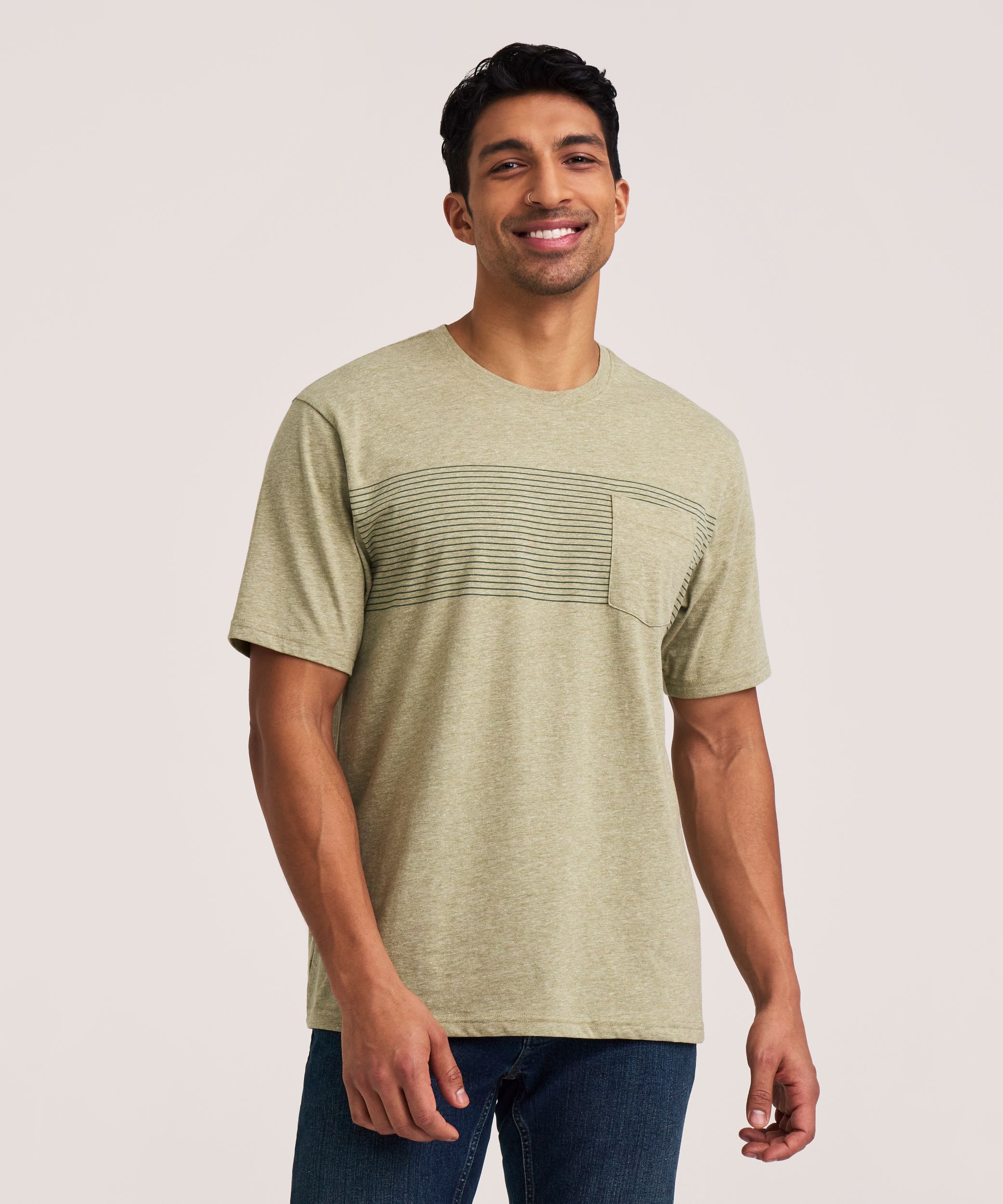 Denver Hayes Men's Short Sleeve Lightweight Pocket T-Shirt