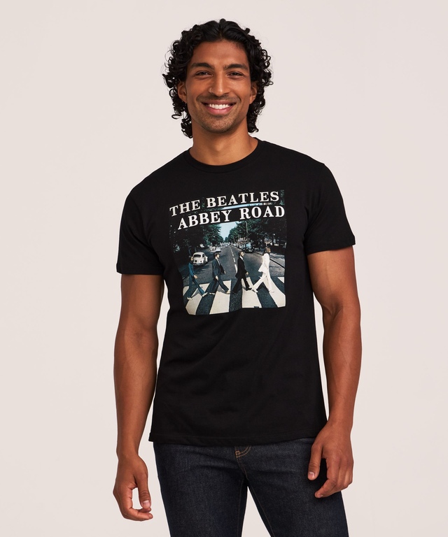 T-shirt graphique à manches courtes Abbey Road des Beatles pour hommes, Logo T-shirt