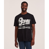 T-shirt graphique pour hommes, tournée de 1974 de David Bowie, Logo T-shirt Front_Flat