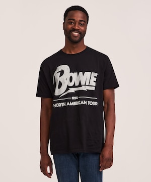 T-shirt graphique pour hommes, tournée de 1974 de David Bowie, Logo T-shirt