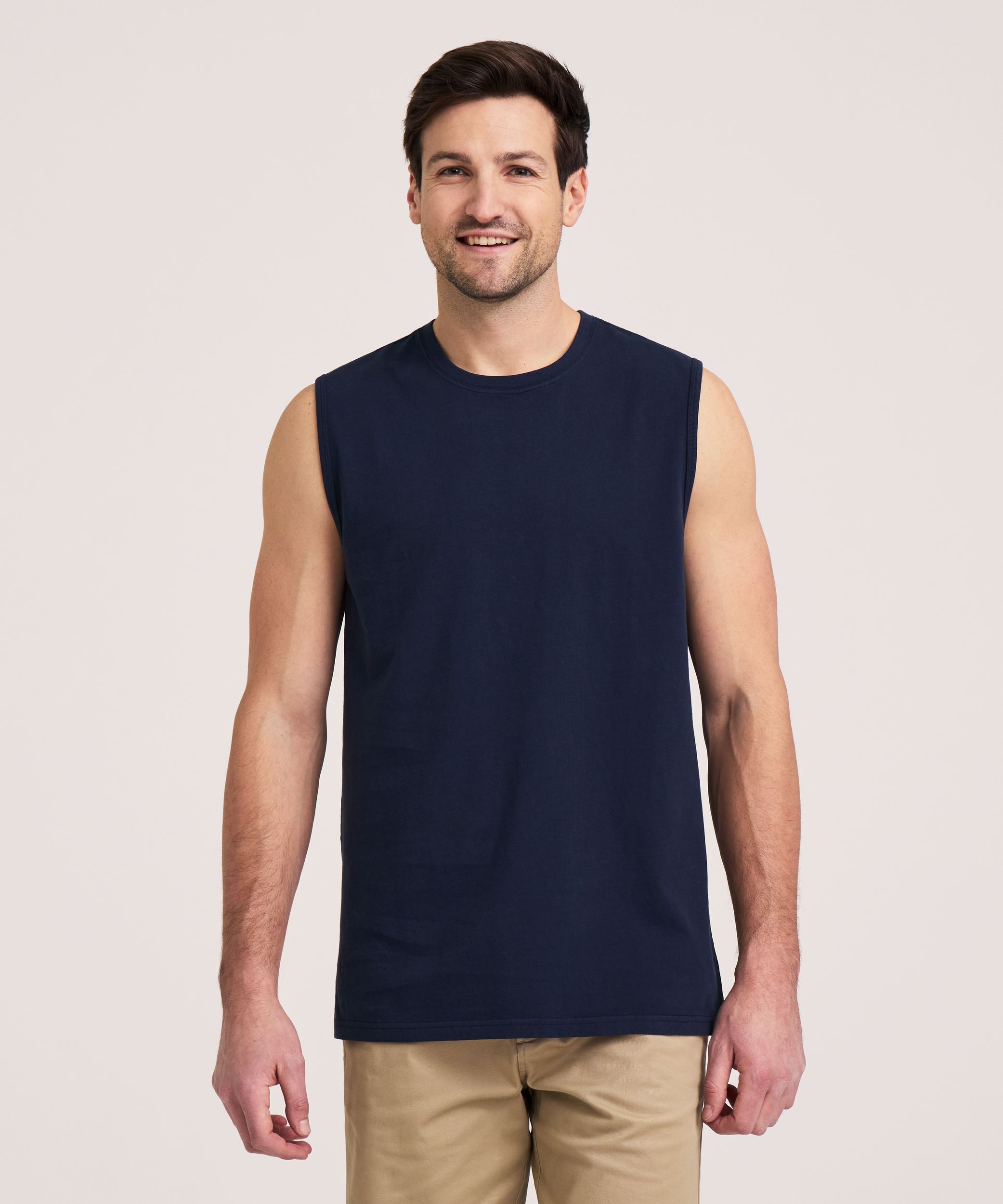 Denver Hayes Men's 50 Wash Crew Neck Muscle Shirt