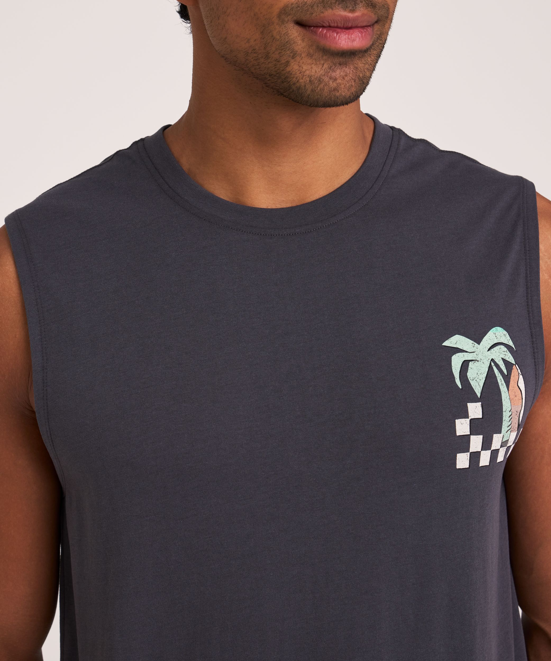 FarWest Men's Graphic Muscle Top