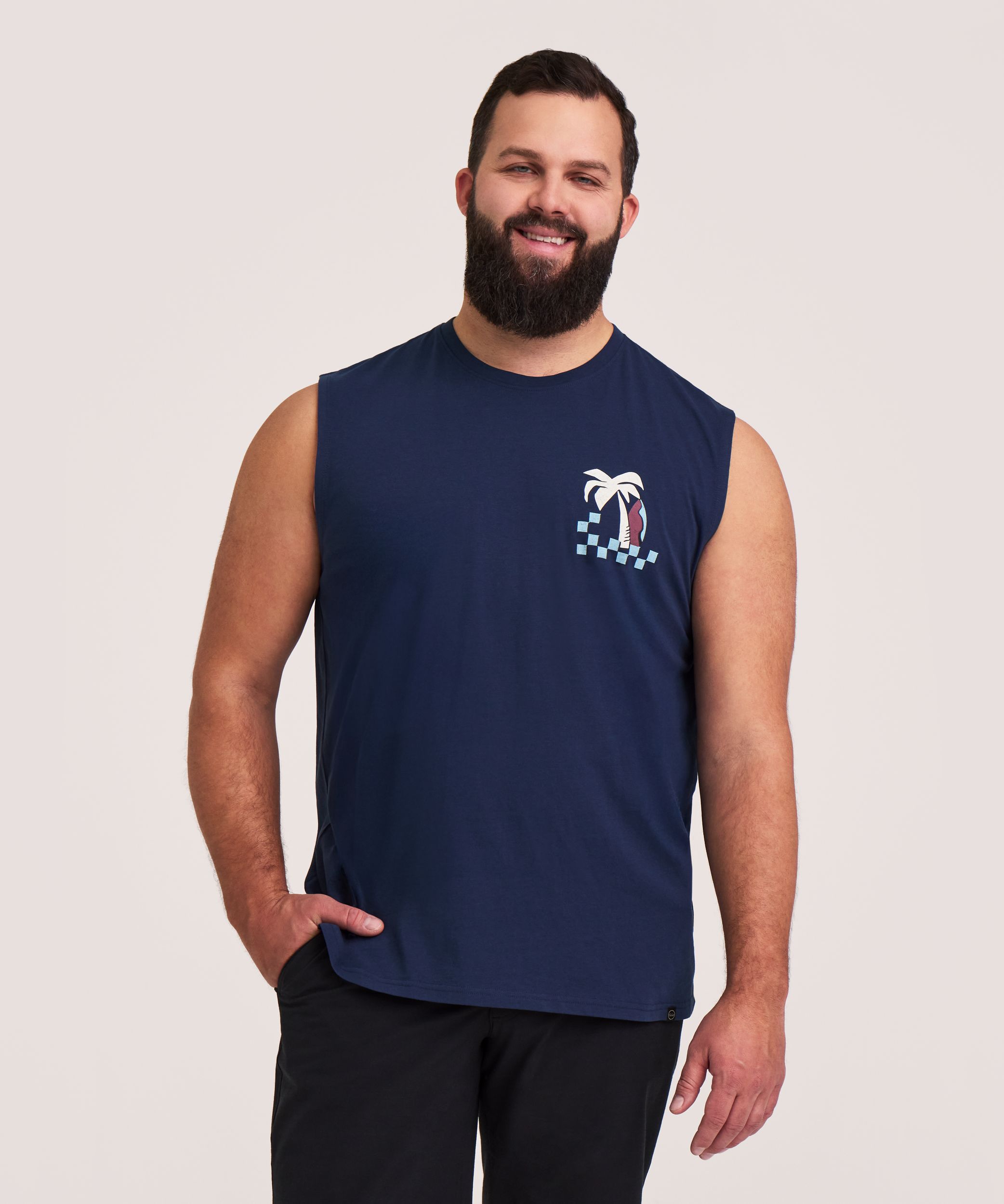 FarWest Men's Graphic Muscle Top