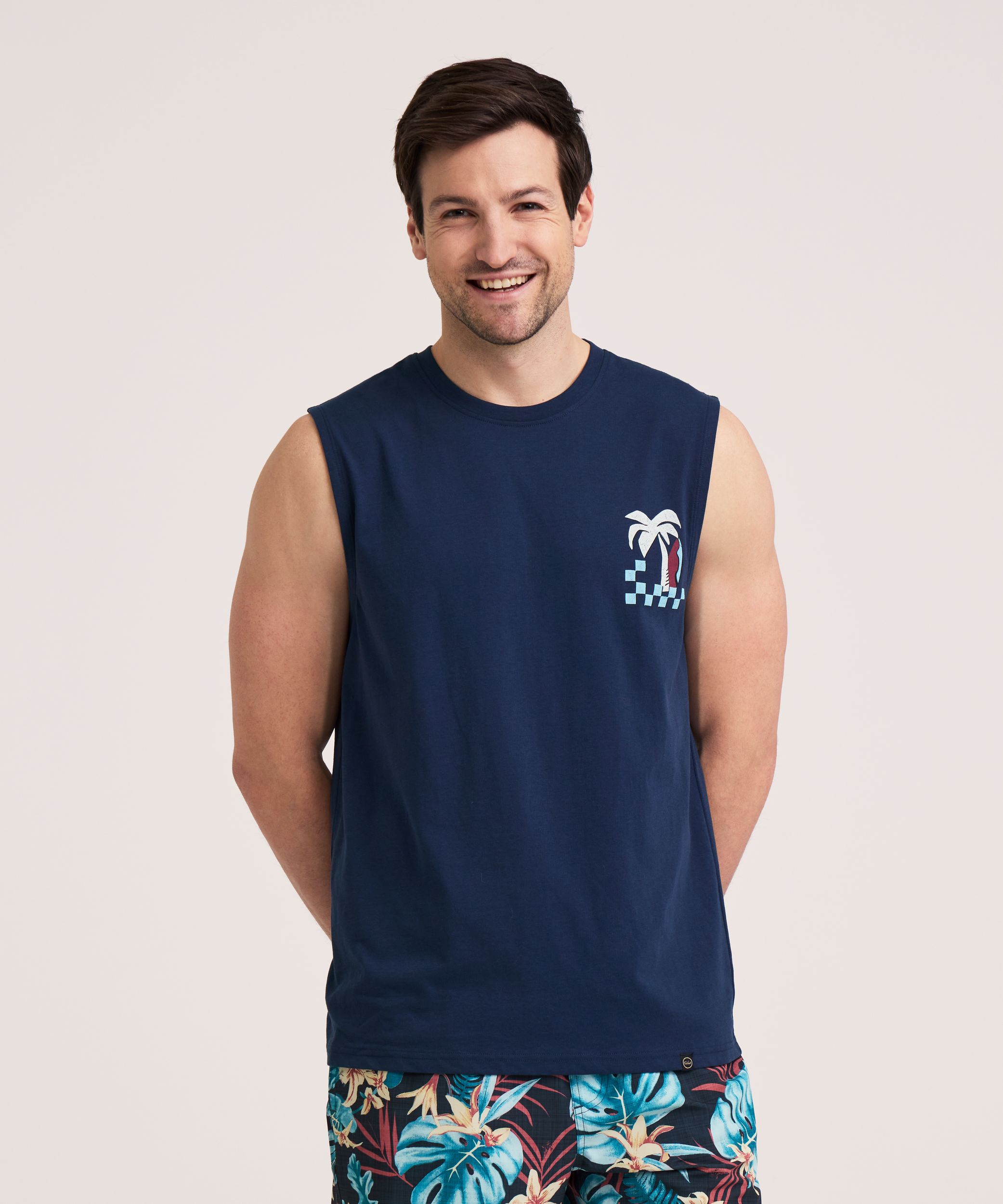 FarWest Men's Graphic Muscle Top