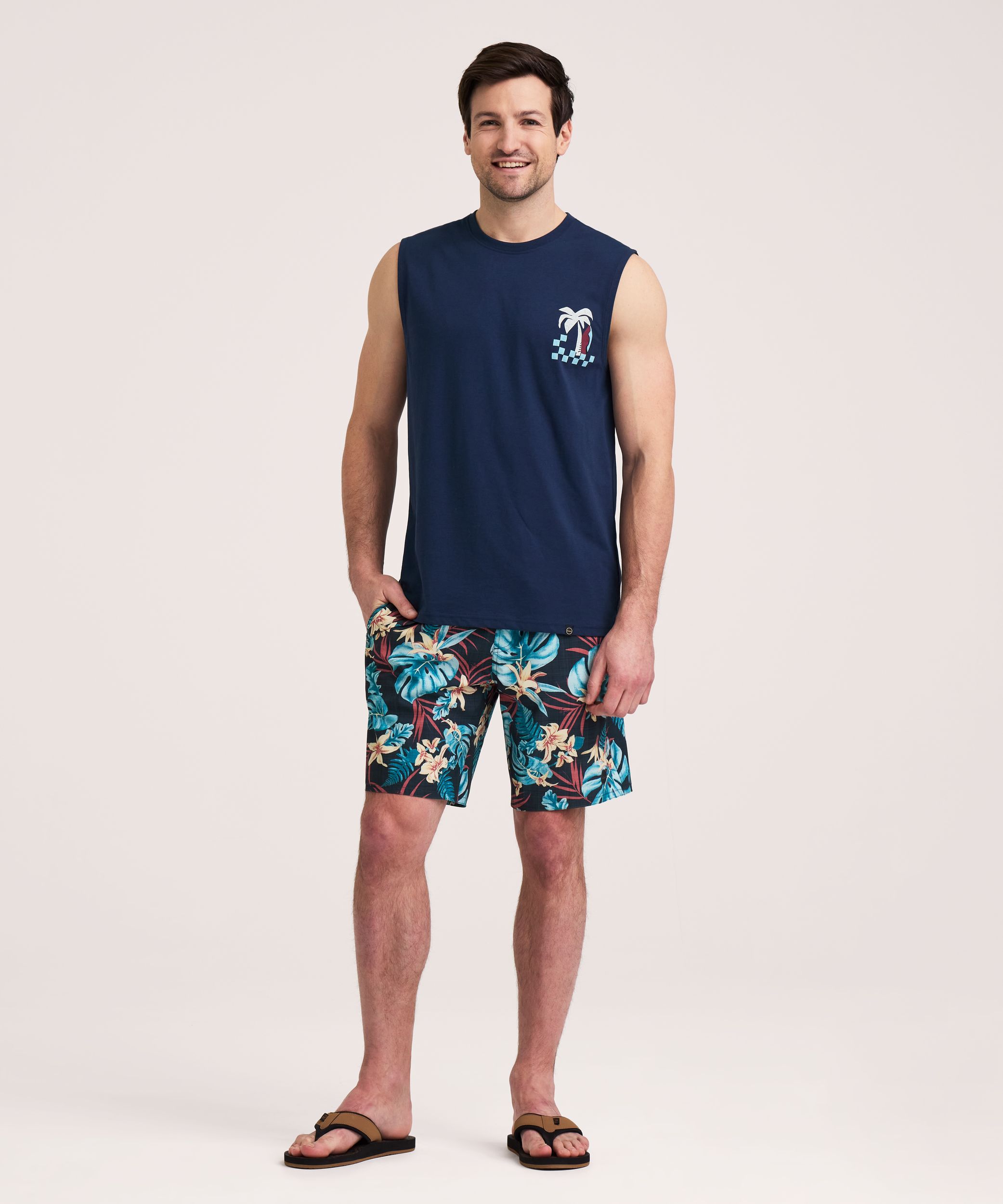 FarWest Men's Graphic Muscle Top
