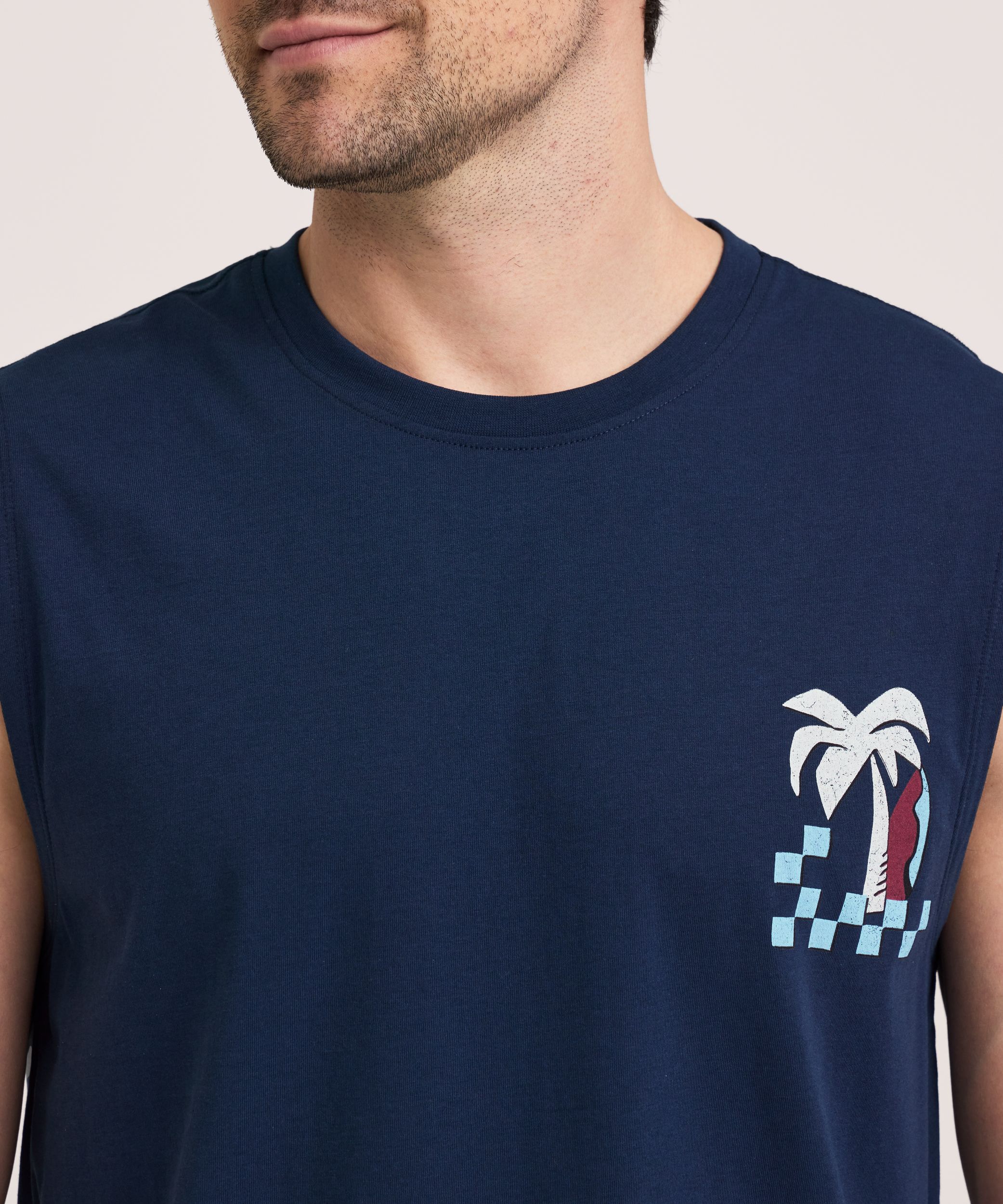 FarWest Men's Graphic Muscle Top