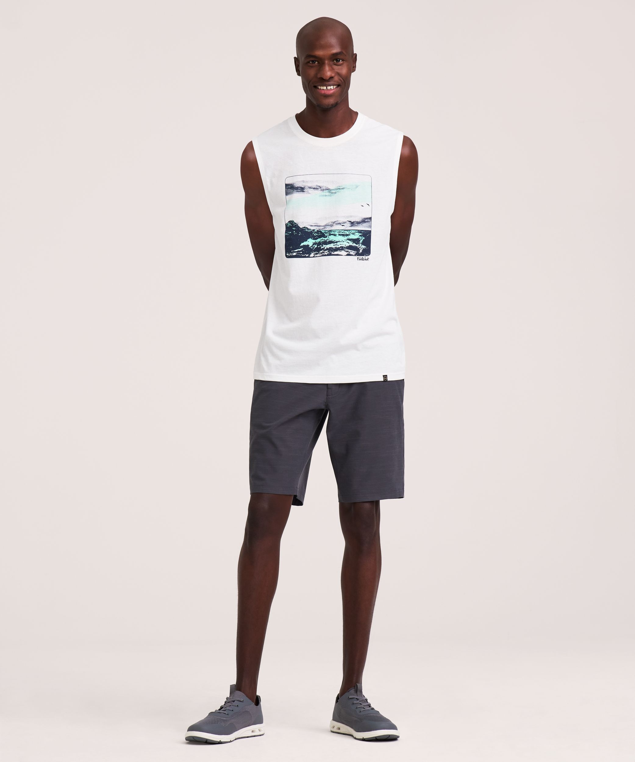 FarWest Men's Graphic Muscle Top