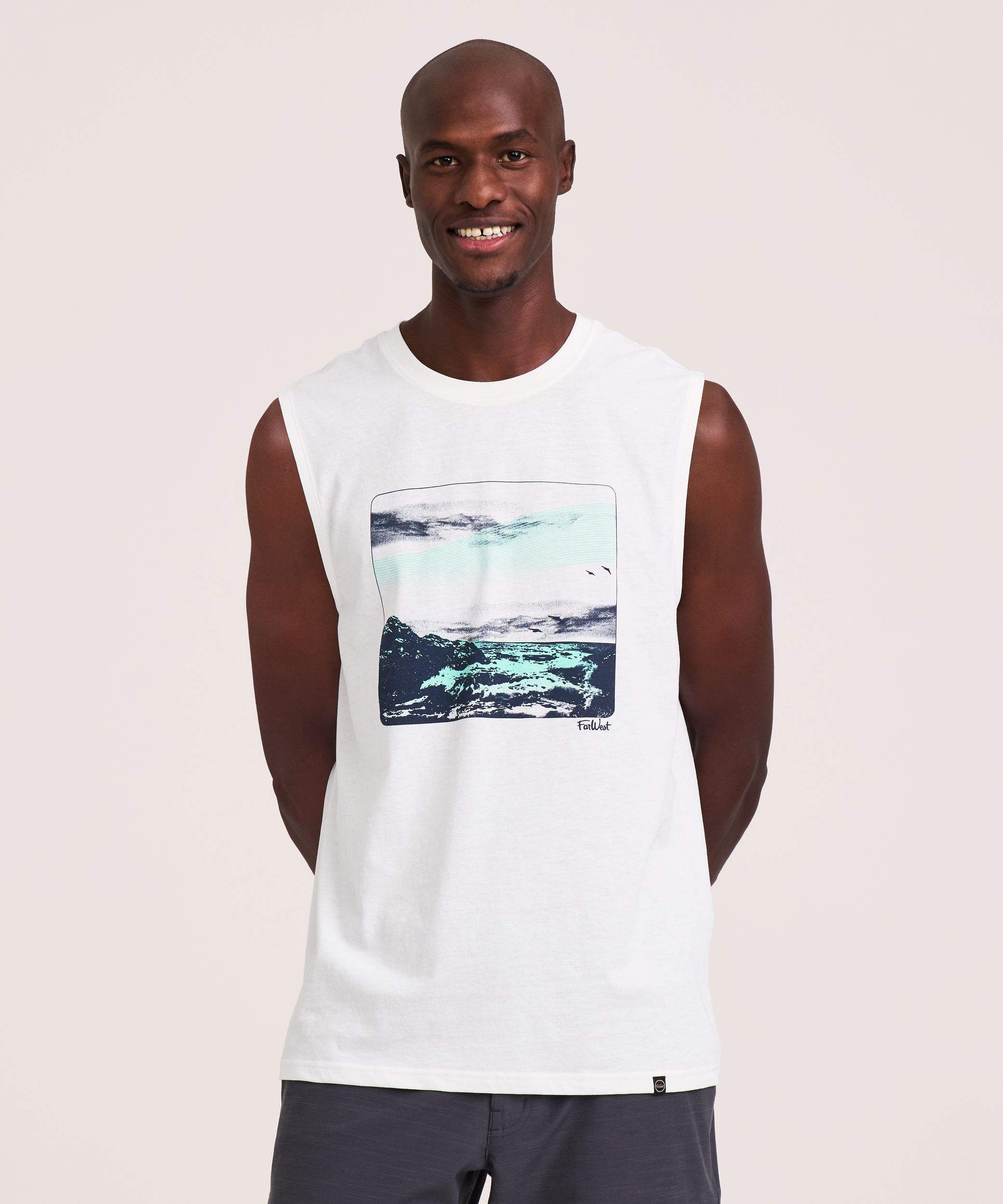 FarWest Men's Graphic Muscle Top