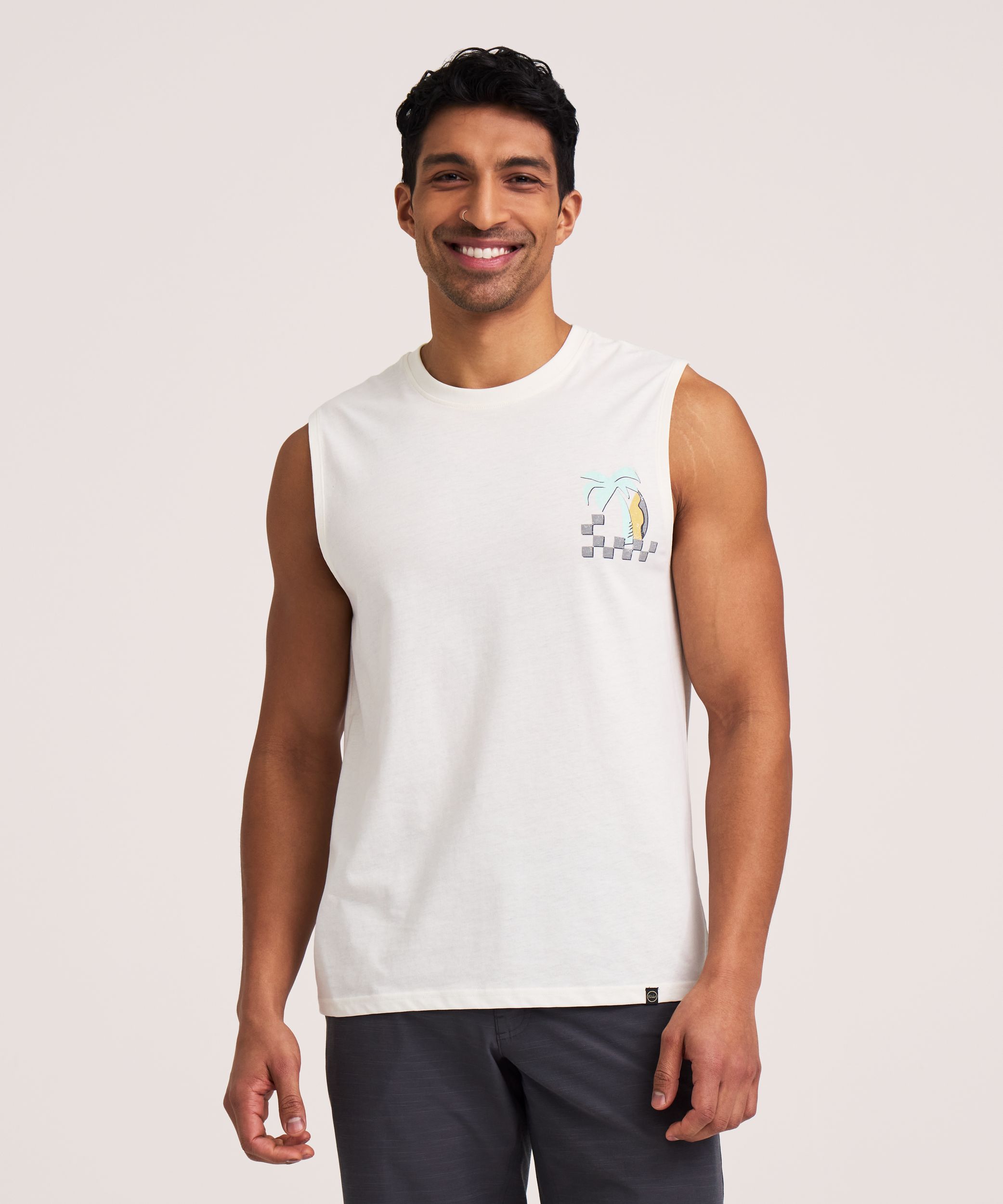 FarWest Men's Graphic Muscle Top