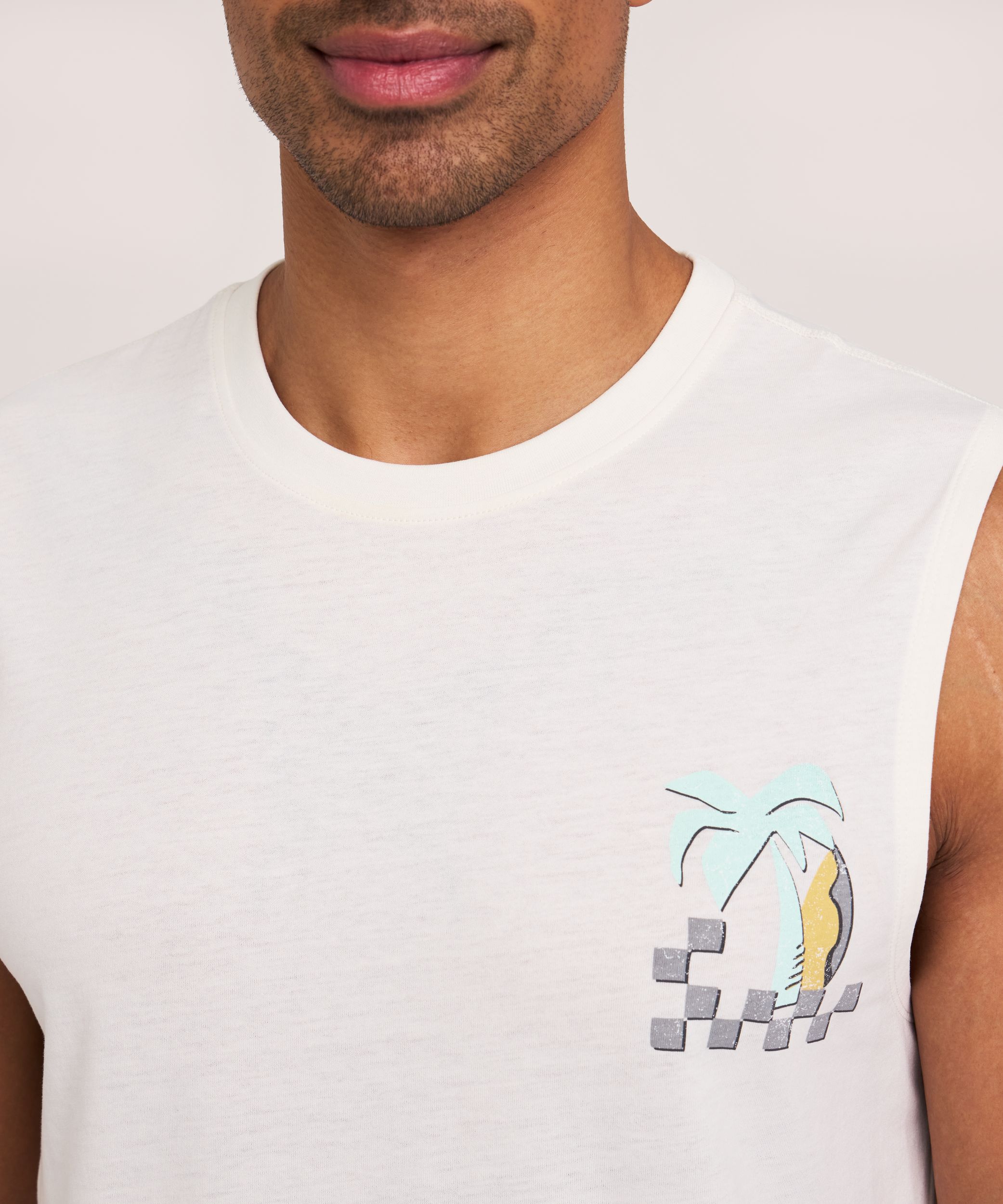 FarWest Men's Graphic Muscle Top
