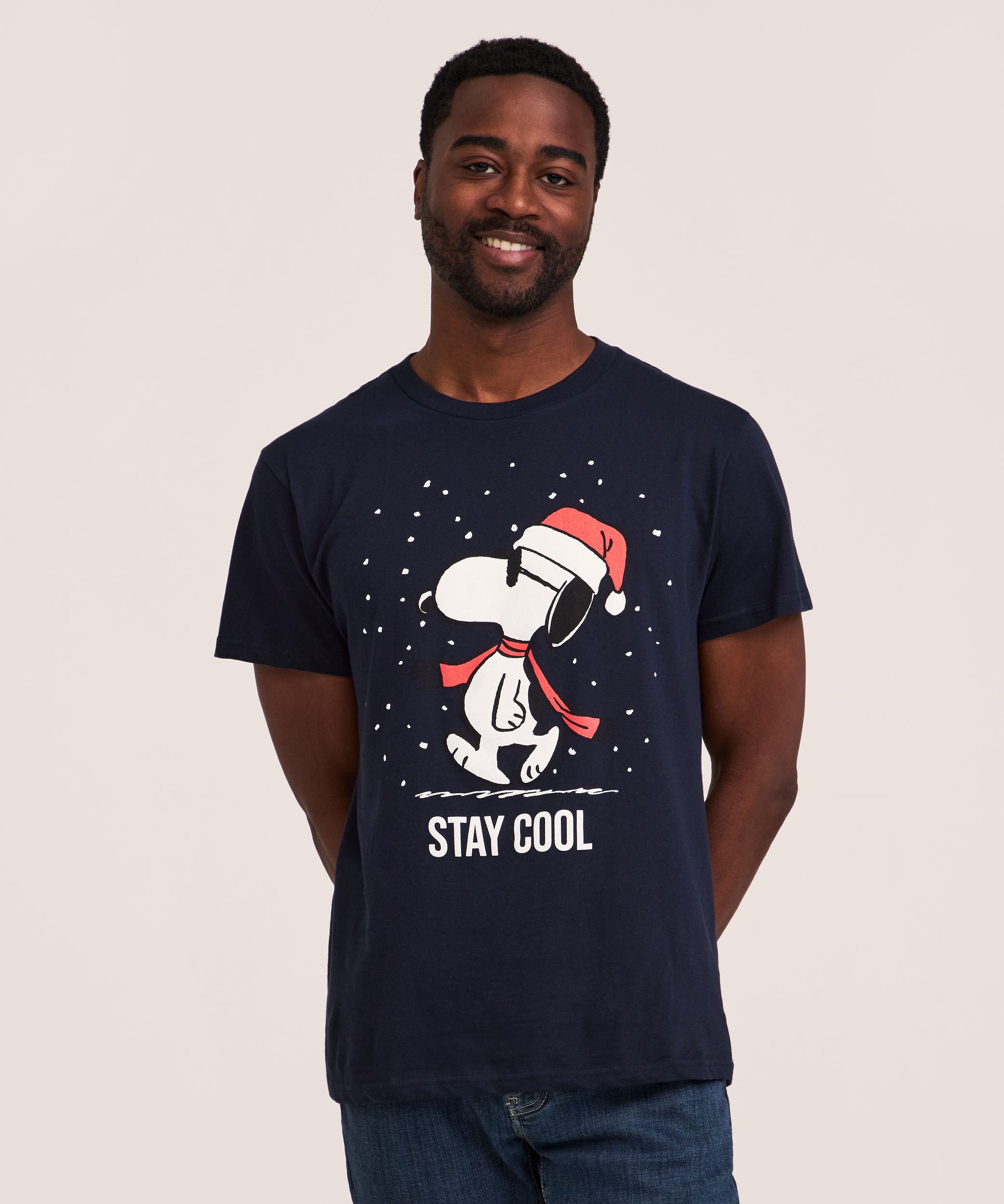 Men's Holiday Snoopy Stay Cool Graphic T-Shirt