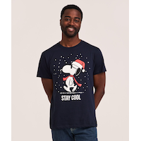 Logo T-Shirt Men's Holiday Snoopy Stay Cool T-shirt Front_Flat