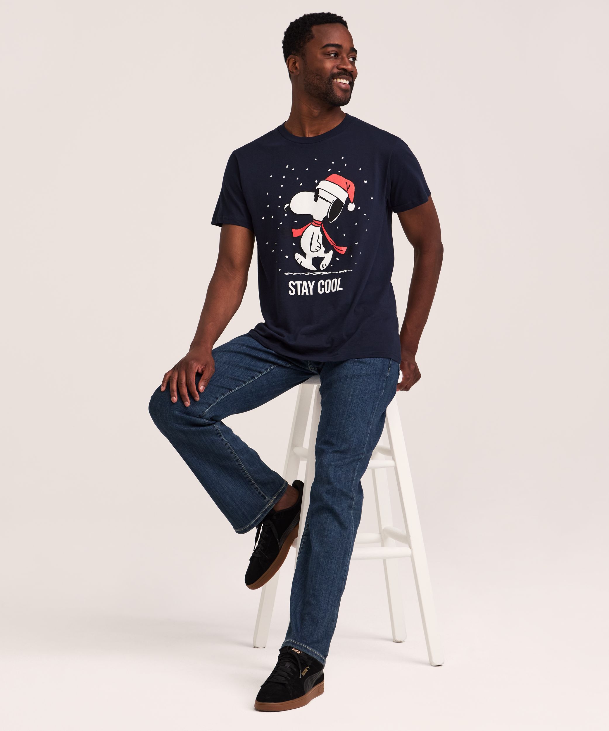 Men's Holiday Snoopy Stay Cool Graphic T-Shirt