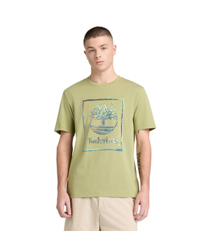 Timberland Men's Short SleeveT-Shirt Regular Water Stack Logo T-Shirt
