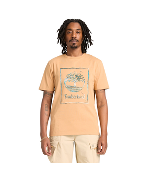 Timberland Men's Short Sleeve T-Shirt Regular Water Stack Logo T-Shirt