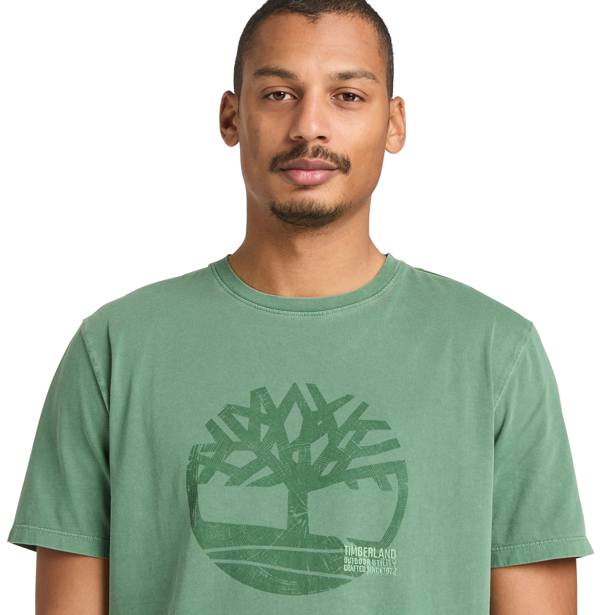 Timberland Men's Garment Tree Embroidered Short Sleeve T-Shirt