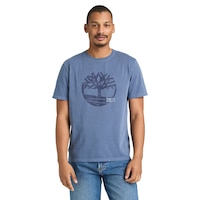 Timberland Men's Garment Tree Embroidered Short Sleeve T-Shirt Front_Flat