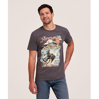 Men's Aerosmith Cowboy Graphic T-Shirt Front_Flat