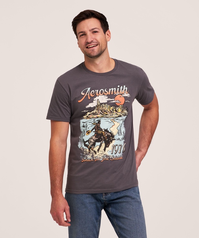Men's Aerosmith Cowboy Graphic T-Shirt