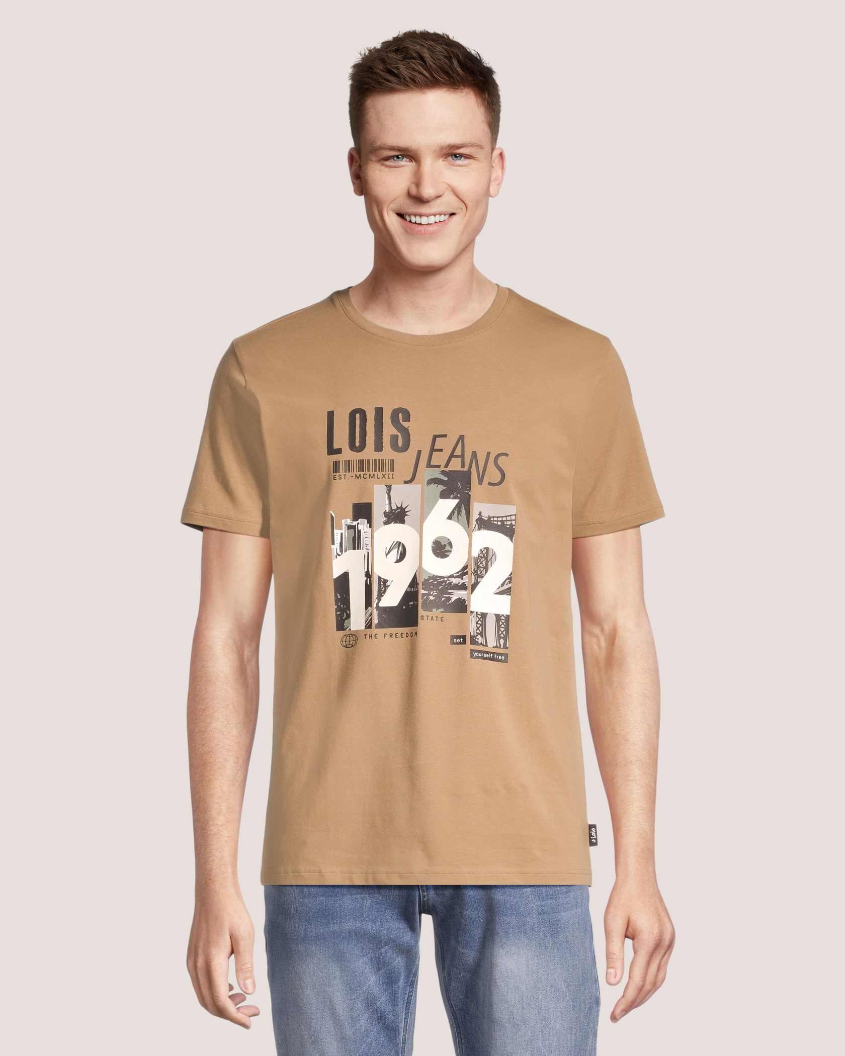 Lois Men's Caleb Short Sleeve Print T-Shirt