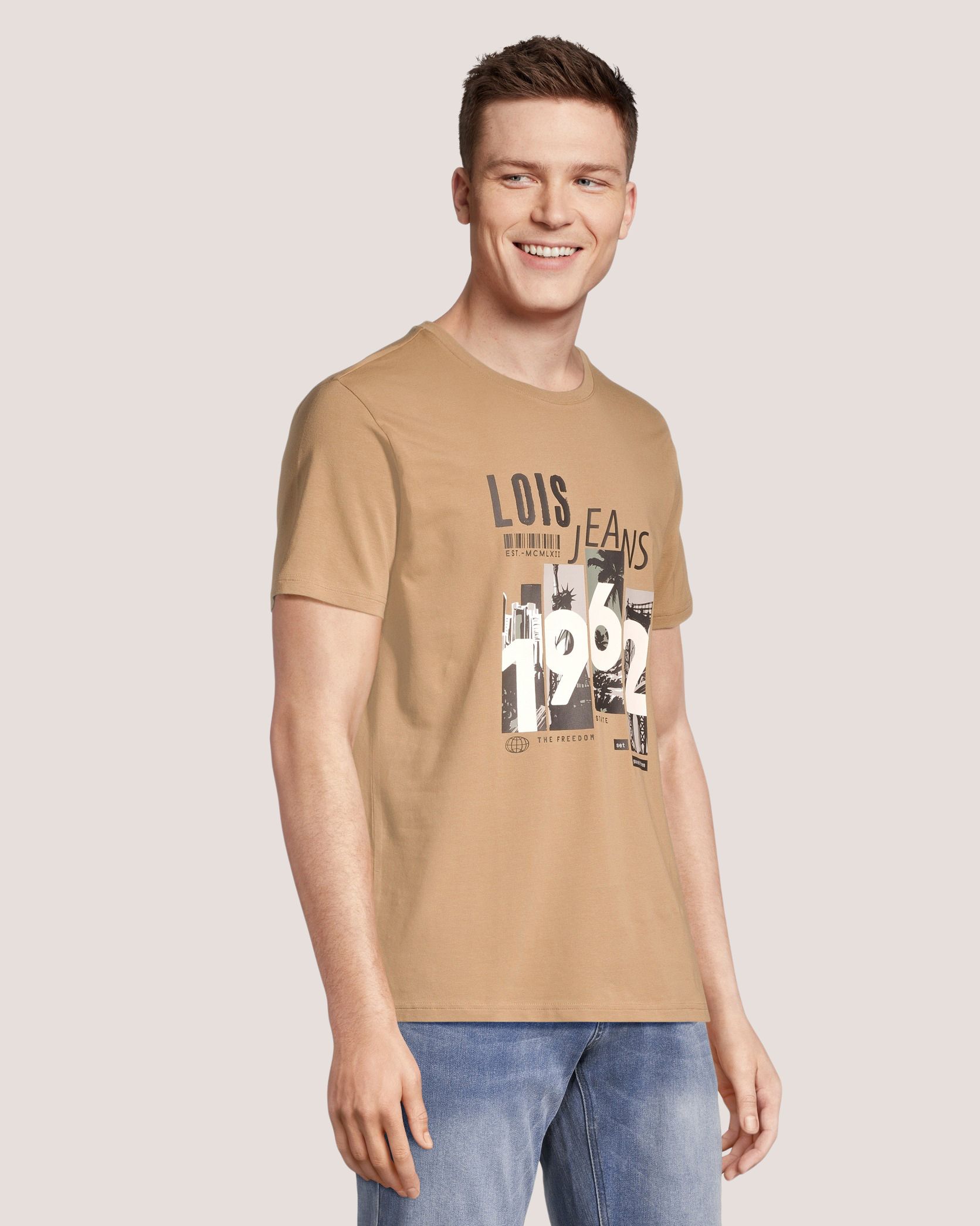 Lois Men's Caleb Short Sleeve Print T-Shirt