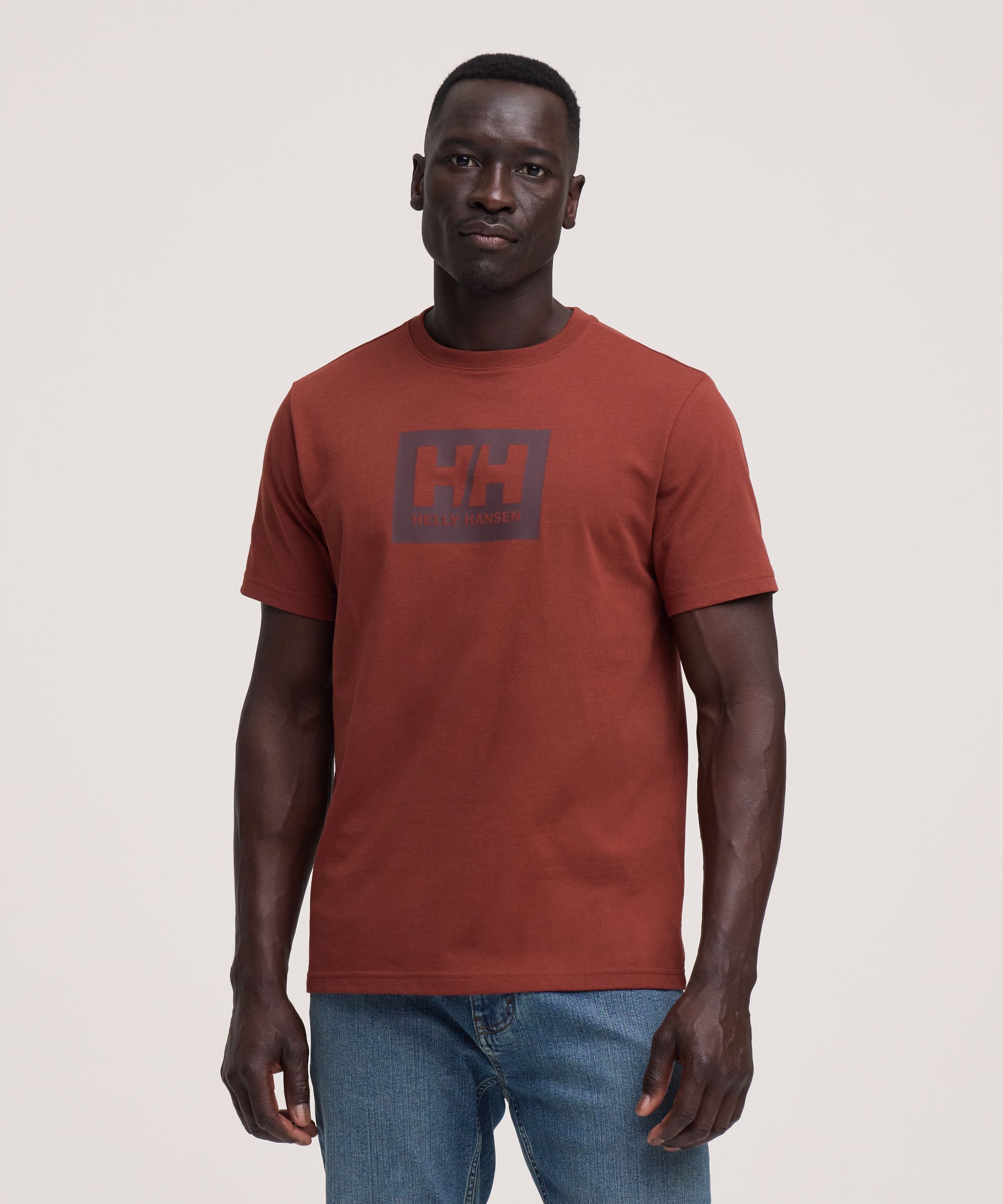 T-shirt graphique avec casque de hockey à coupe carrée pour hommes, CPO, Helly Hansen