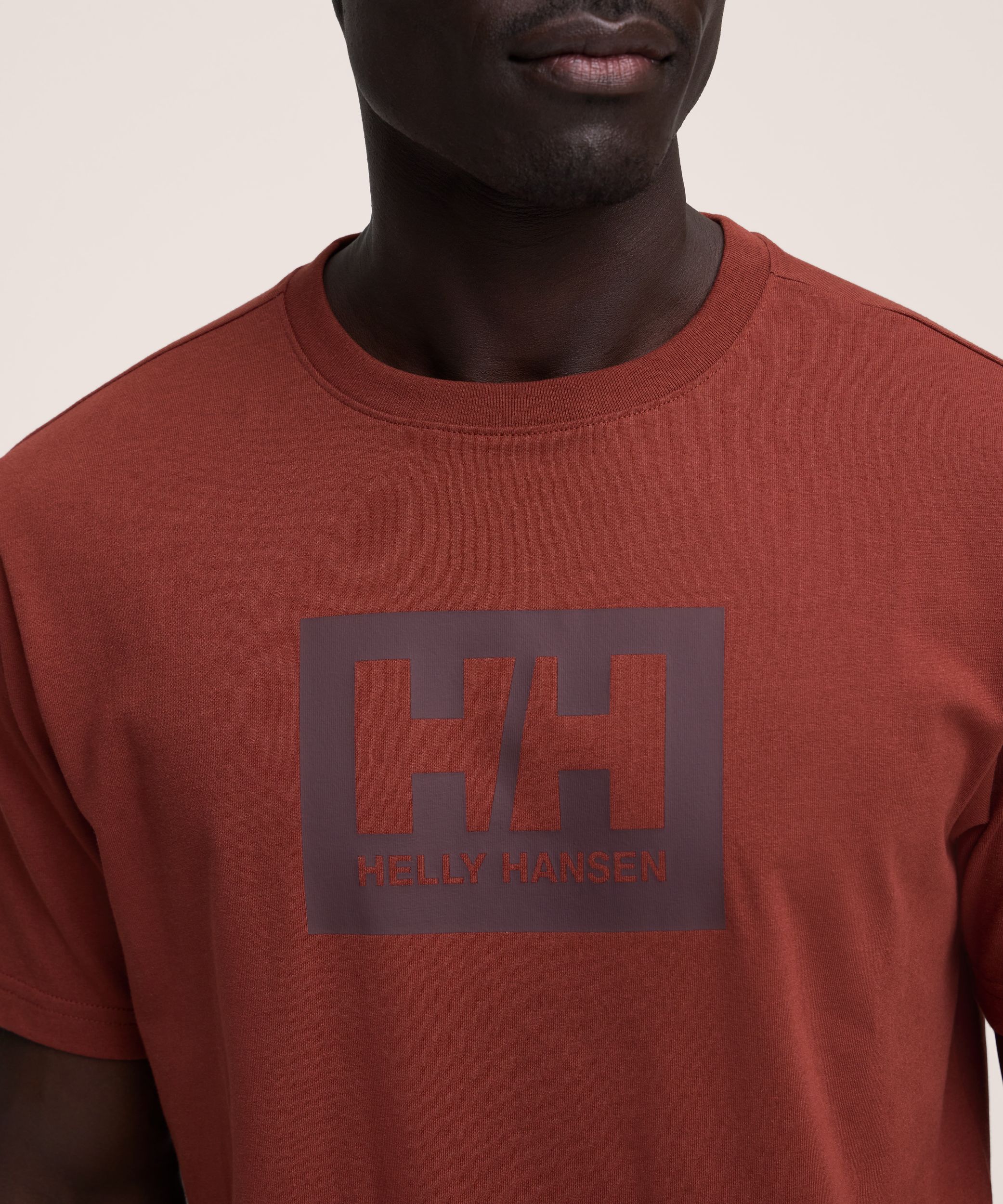 T-shirt graphique avec casque de hockey à coupe carrée pour hommes, CPO, Helly Hansen