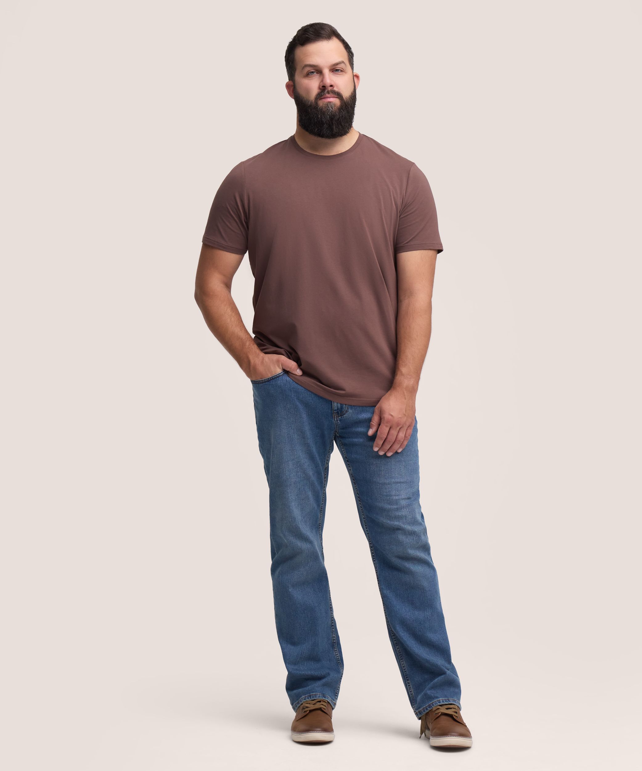 Denver Hayes Men's Short Sleeve Seasonal Stretch Crew Neck T-Shirt