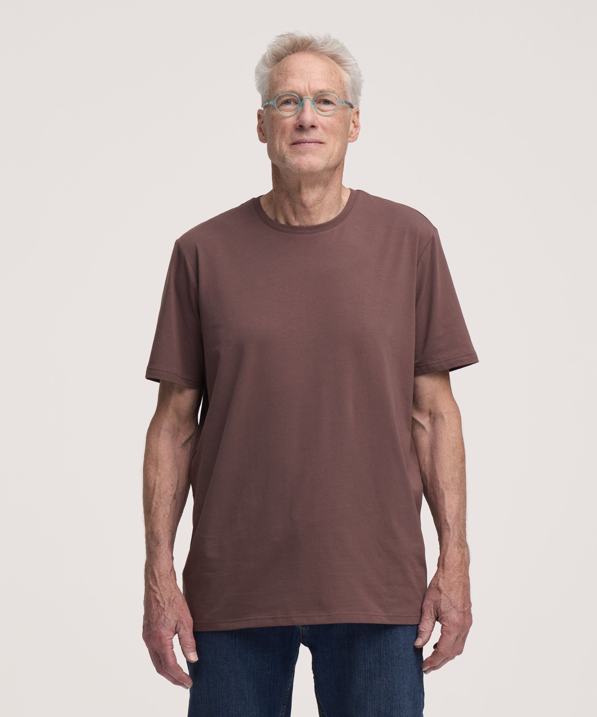 T-shirt saisonnier extensible à col ras du cou et manches courtes pour hommes, Denver Hayes