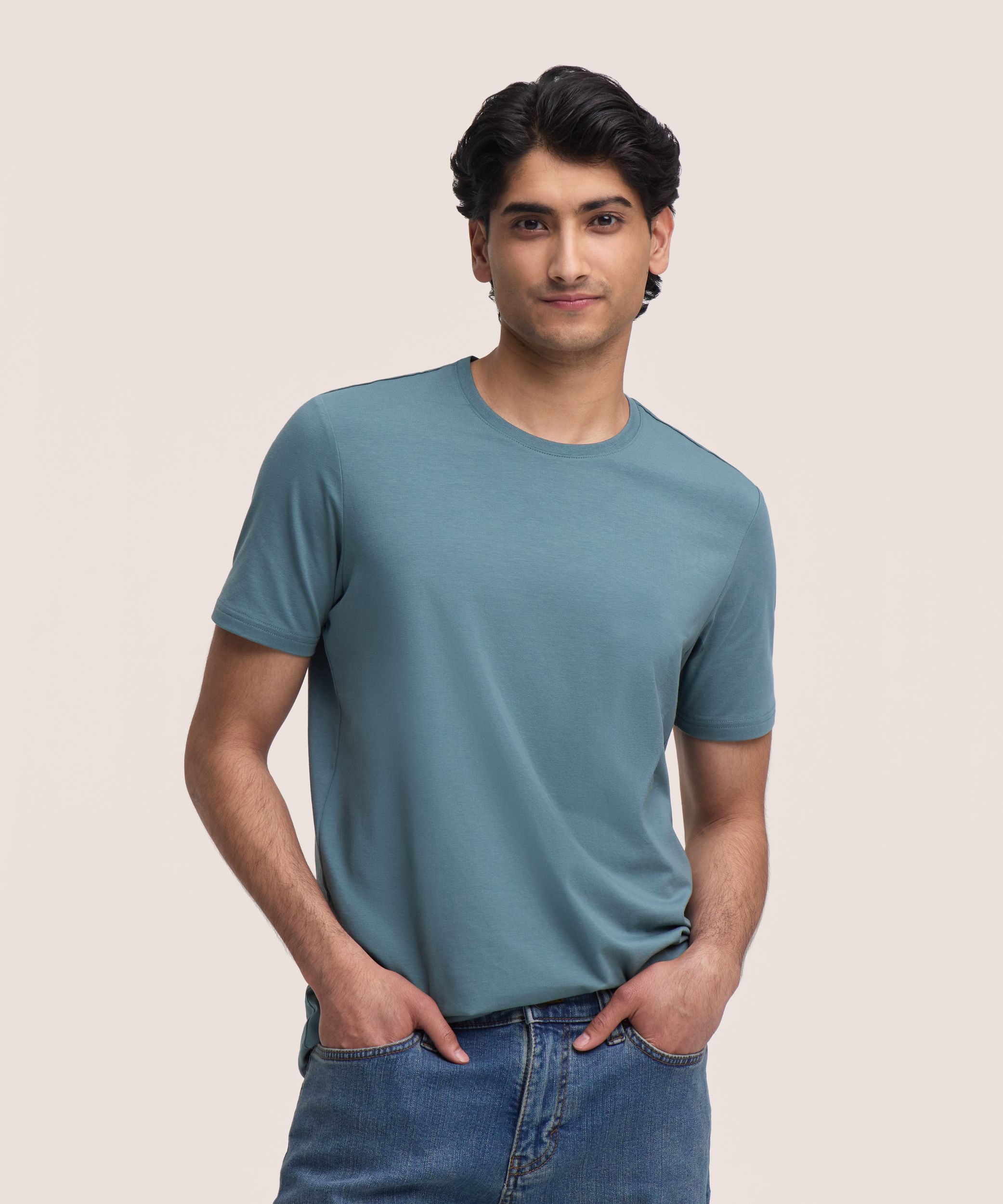 Denver Hayes Men's Short Sleeve Seasonal Stretch Crew Neck T-Shirt