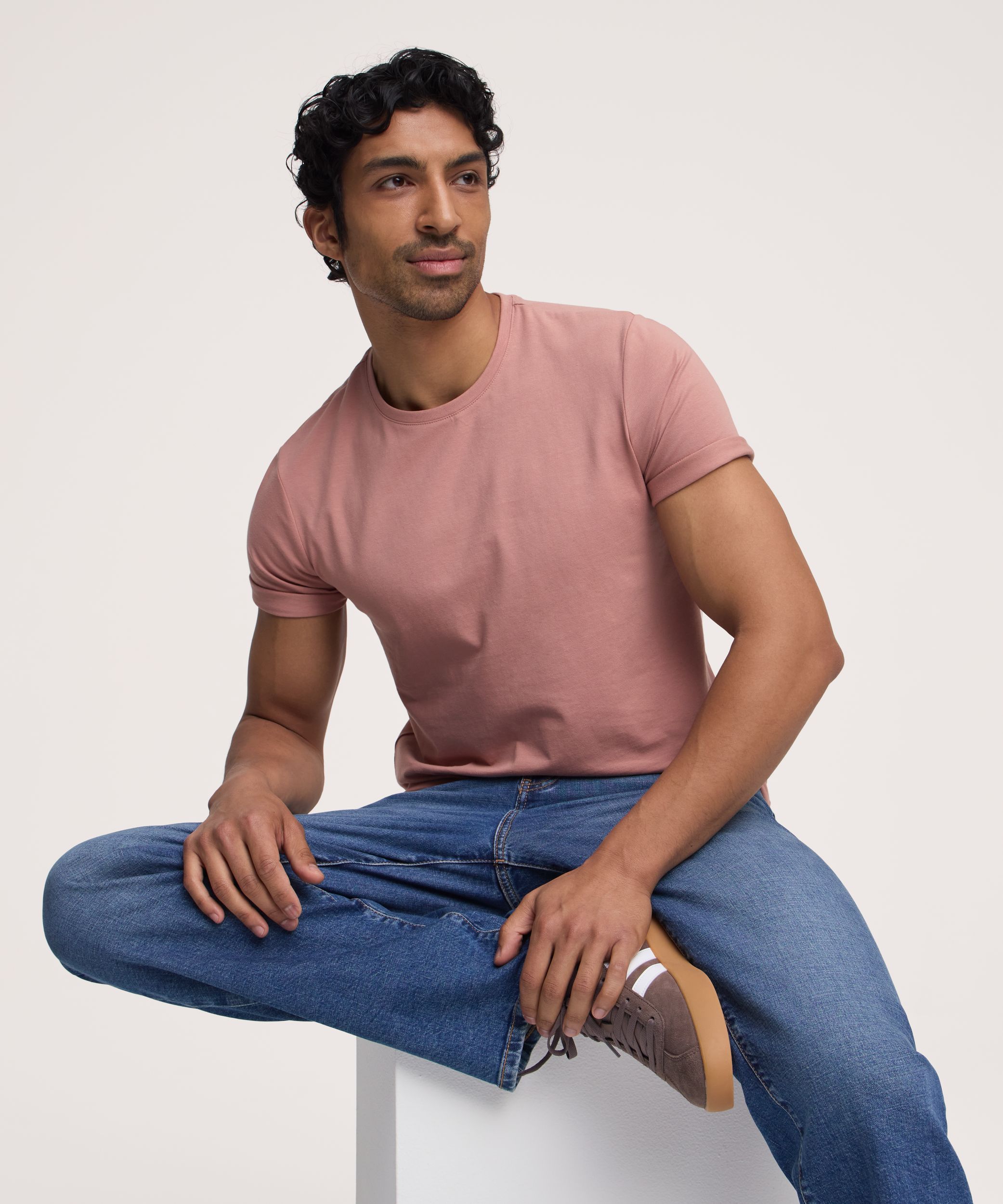 Denver Hayes Men's Short Sleeve Seasonal Stretch Crew Neck T-Shirt