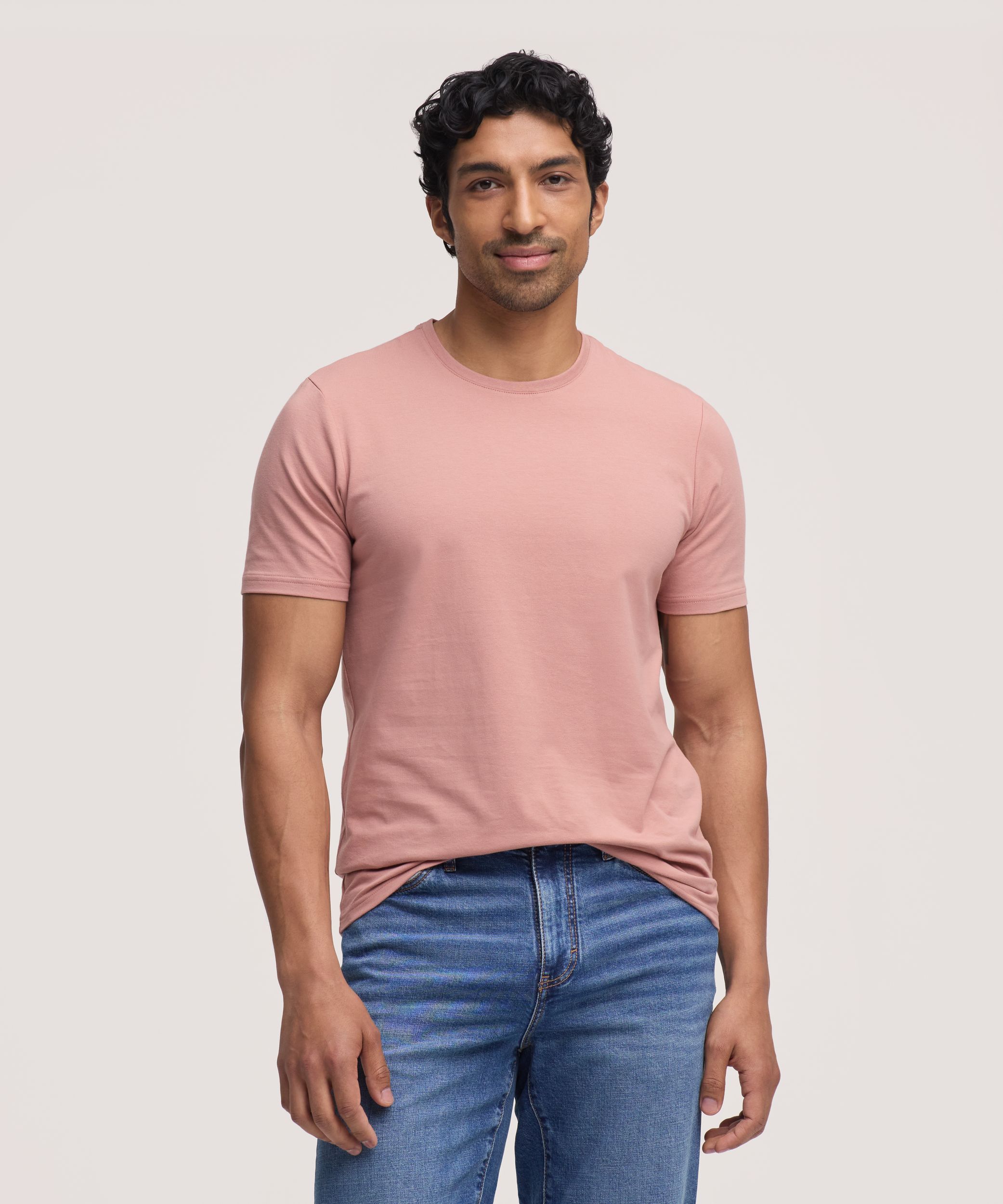 Denver Hayes Men's Short Sleeve Seasonal Stretch Crew Neck T-Shirt