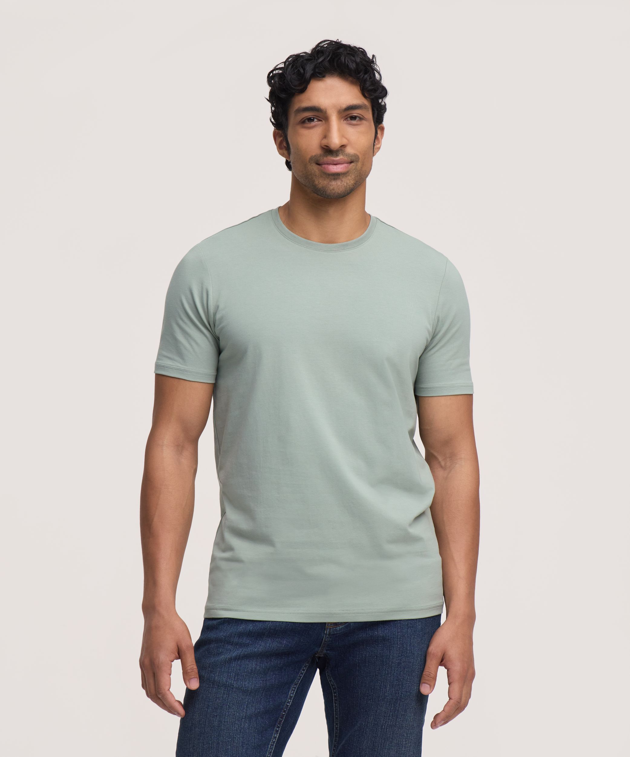 T-shirt saisonnier extensible à col ras du cou et manches courtes pour hommes, Denver Hayes