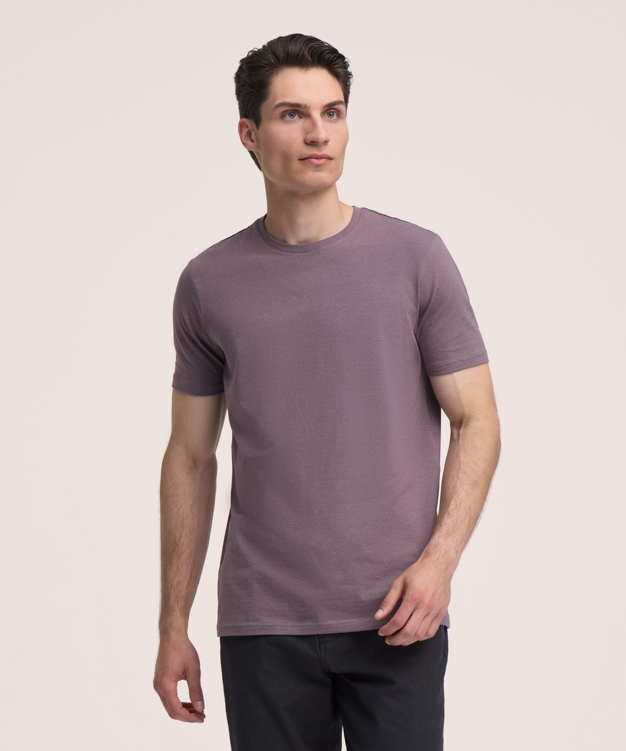 T-shirt saisonnier extensible à col ras du cou et manches courtes pour hommes, Denver Hayes