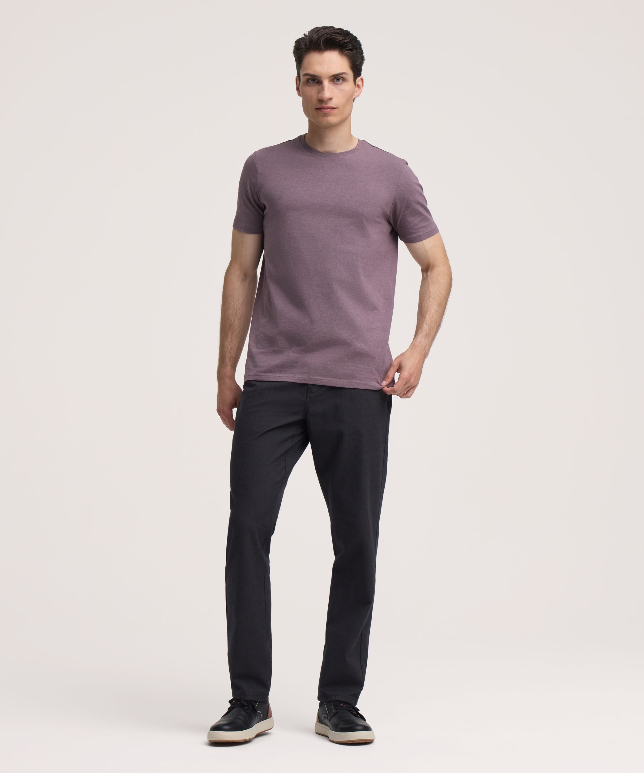 T-shirt saisonnier extensible à col ras du cou et manches courtes pour hommes, Denver Hayes